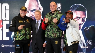 John Fury appears to headbutt member of Team Usyk ahead of undisputed bout