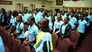Members of The Bahamas team to the Carifta Games.