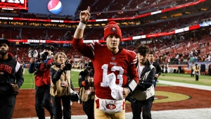 No nerves for history-making 49ers rookie QB Purdy in playoff debut