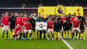 Man Utd display banner calling for peace ahead of Watford match