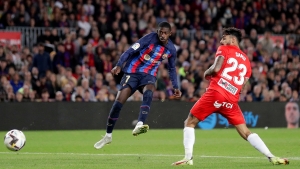 Barcelona 2-0 Almeria: Dembele and De Jong on target as Pique leaves Camp Nou with a win