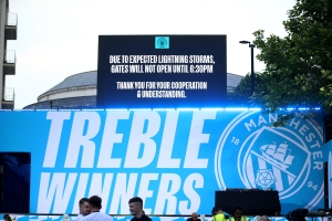 Manchester City’s trophy parade in pictures