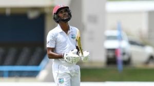 Brathwaite narrowly misses ton as 1st Test remains evenly poised after day two