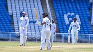 Harpy Eagles captain Leon Johnson celebrating a hundred against the Red Force earlier in the season.