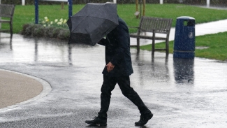 Huntingdon finally succumbs to heavy rain