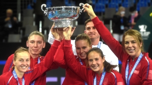 Russians win Billie Jean King Cup as Kasatkina and Samsonova sink Swiss hopes