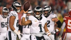 Jalen Hurts grabs double as Philadelphia Eagles avenge Super Bowl loss