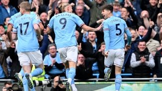Manchester City 3-1 Leicester City: Haaland at the double to match Salah record