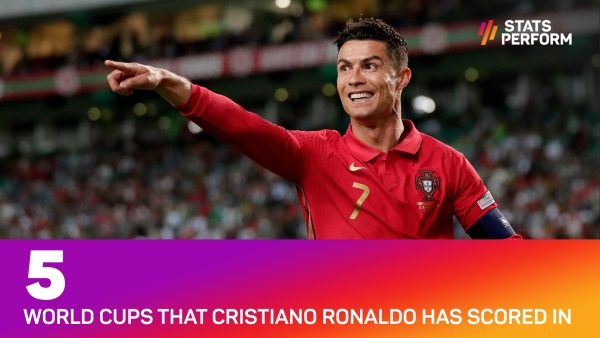 Ronaldo makes more history by scoring at a fifth World Cup