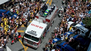 Pele funeral procession sees streets packed for final farewell to Brazil legend