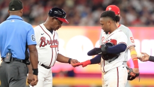 Braves infielder Ozzie Albies breaks finger in second game back from injury