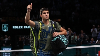Alcaraz a doubt for ATP Finals after suffering abdominal injury in Paris