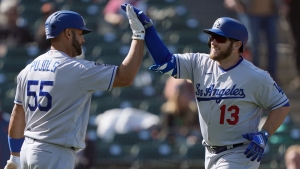 Dodgers draw even with Giants, Cole dominates for Yankees