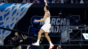 Suggs&#039; buzzer-beating three sends undefeated Zags to NCAA title game in epic OT finish