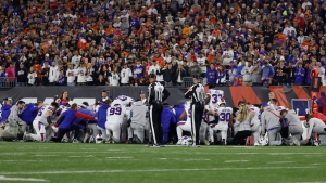 Buffalo Bills game suspended after Damar Hamlin collapses, leaves field in an ambulance