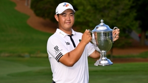 20-year-old Kim Joo-hyung shoots 61 on Sunday to win the Wyndham Championship