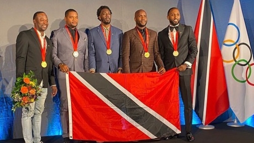 Trinidad & Tobago men's sprint relay team receive Olympic gold medals 14 years later