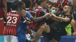 Nice vs Marseille chaos after Payet sparks pitch invasion by throwing bottle back into stand