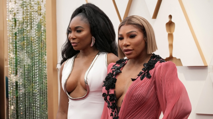 Williams sisters celebrate night at Oscars as Will Smith wins Best Actor prize for biopic King Richard