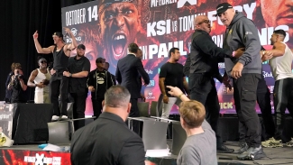 The furious one! John Fury flips out at Tommy Fury and KSI press conference