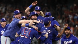 Texas Rangers rout Houston Astros to reach World Series