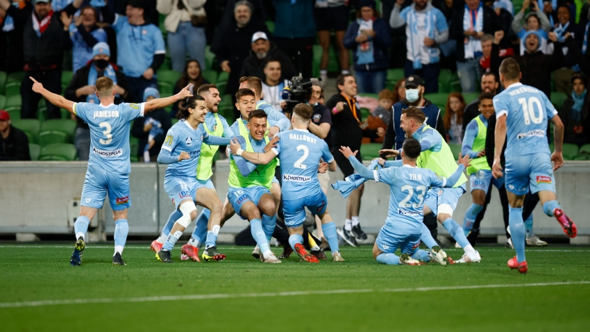 Melbourne City 3-1 Sydney FC: Kisnorbo&#039;s side dethrone 10-man Sky Blues to win first A-League title