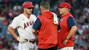 Trout exits game with groin tightness to compound struggling Angels&#039; issues