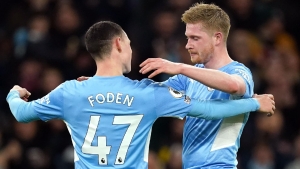 Phil Foden and Kevin De Bruyne could combine forces in Manchester City attack