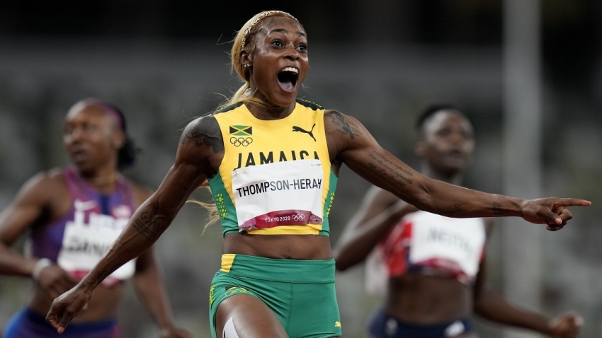 Thompson-Herah leads Jamaica 1-2-3 - breaks longstanding Olympic record