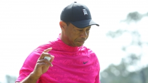 The Masters: Returning Woods saves par at first hole