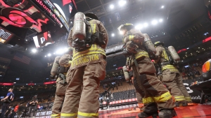Raptors-Pacers game suspended after speaker catches fire at Scotiabank Arena