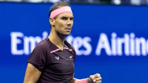 US Open: Nadal overcomes shaky start and bloodied nose against Fognini to reach third round