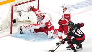 NHL: Senators score late in overtime to beat Red Wings in Sweden