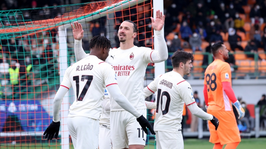 Ibrahimovic joins Ronaldo in exclusive club after netting Milan opener against Venezia