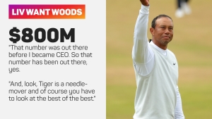 LIV Golf offered Woods up to $800m, Norman reveals