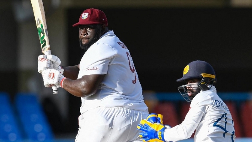 Cornwall&#039;s maiden Test 50 gives West Indies 99-run lead on second day of first Test