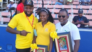 Legendary high school track stars Daniel England and Anneisha McLaughlin-Whilby honoured with inaugural GKMS Western Union Icon Award