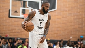 LeBron James makes return to competitive basketball at the Drew League; Kyrie Irving fails to show up