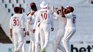 West Indies offered hope by four-wicket flurry after Nortje stars for South Africa