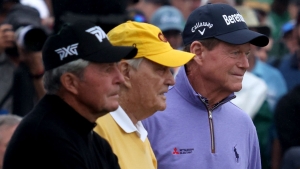 The Masters: &#039;Humbled&#039; Tom Watson joins Jack Nicklaus and Gary Player as honorary starters hit first tee shots