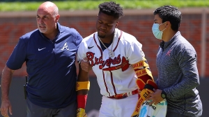 Braves confirm X-rays clear on Acuna Jr ankle injury scare