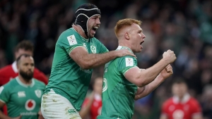 Ireland stay on course for successive Grand Slam titles with victory over Wales