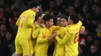 Arsenal 0-2 Liverpool (0-2 agg): Jota double sends Reds into EFL Cup final