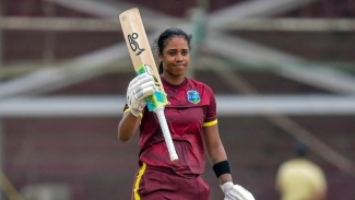 Matthews scored an unbeaten 140 as the West Indies Women thumped Pakistan Women by 113 runs in Karachi on Thursday.