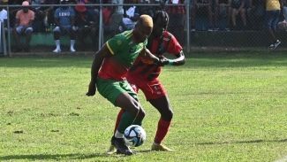 Humble Lion and Montego Bay United in action.