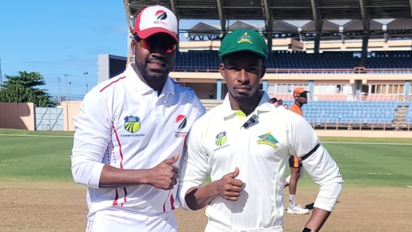 Tevyn Walcott scores 87* as honors even between Volcanoes and Red Force after opening day of 2023 West Indies Championship
