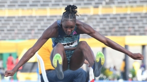 Tissanna Hickling took her third Jamaican long jump title on day one of the JAAA/Puma National Senior and Junior Athletics Championships at the National Stadium.
