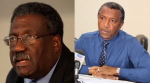 Clive Lloyd (l) and his attorney Ralph Thorne