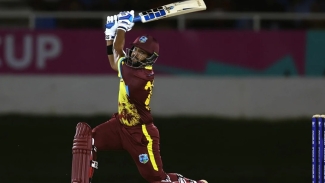 Pooran smashed 75 from 25 balls and hit eight sixes.