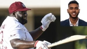 Uttamchandani (inset) believes the giant Antiguan deserves a place in the West Indies team.